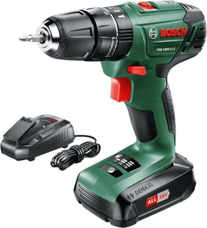 Bosch PSB 1800 LI-2 Cordless Combi Drill Kit