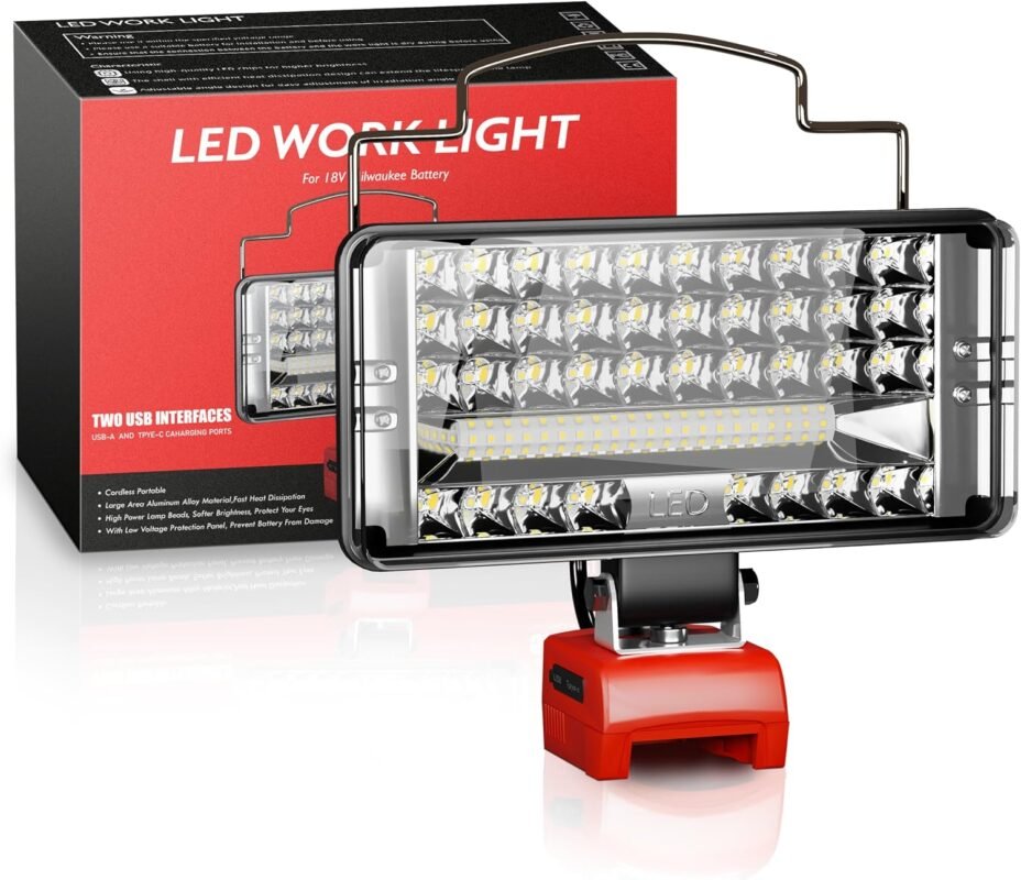 Cordless LED Work Light for Milwaukee M18 18V Battery