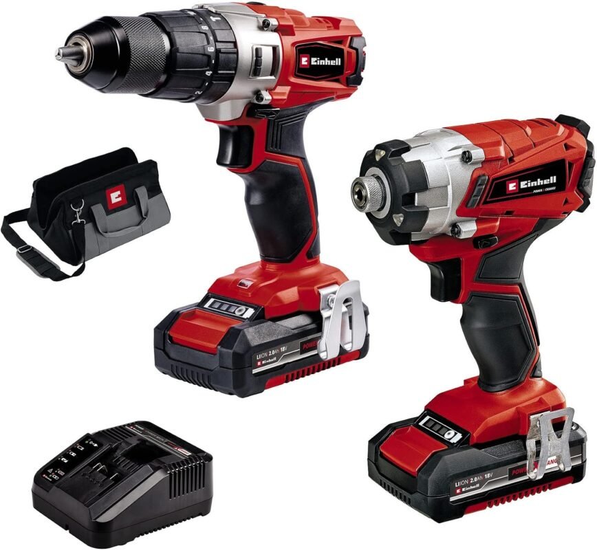 Einhell Power X-Change 18V Cordless Drill and Impact Driver Set