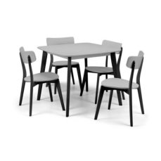 Julian Bowen Casa Square Dining Table Grey Black