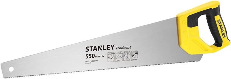 Stanley Tradecut Saw - 550 mm (22") with 11 TPI: Precision Cutting for Professional Results