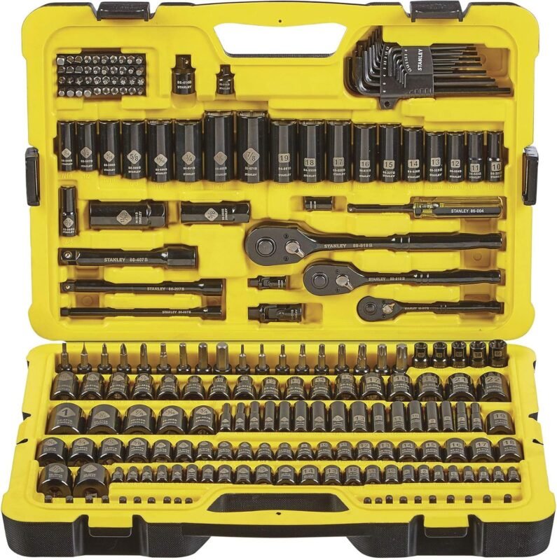 Stanley® 92-824HB 69-Piece Black Chrome Mechanics Tool Set