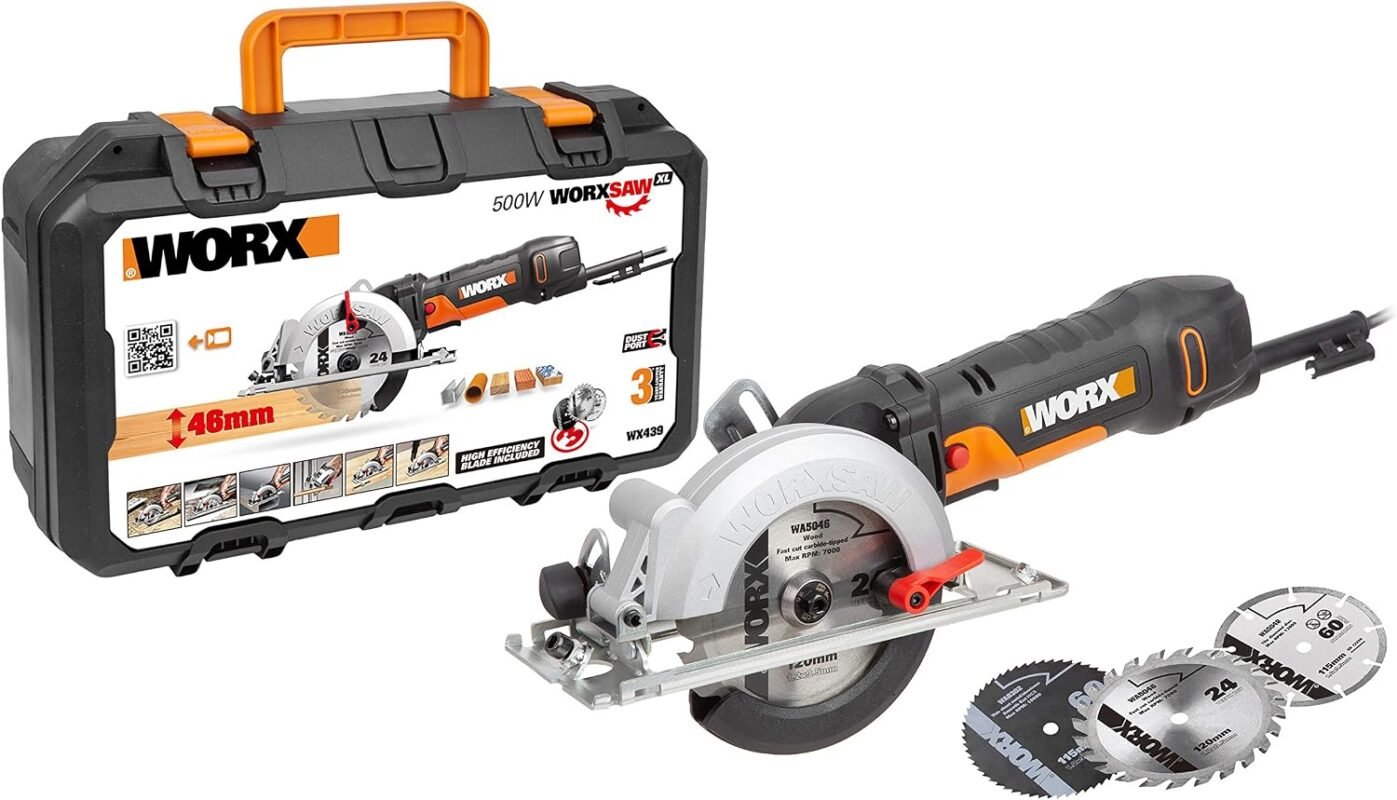 WORX WX439 500W 120mm Worxsaw Compact Circular Saw
