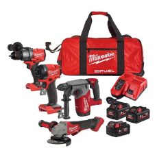 Milwaukee 18V Cordless 4 Piece Kit Hammer Drill