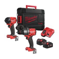 Milwaukee 18V 2x5Ah Combi Drill/Impact Driver Kit