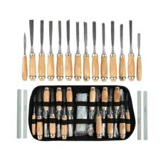 18Pcs Wood Carving Set - 14pcs Manganese Steel Carving Tools + 4pcs