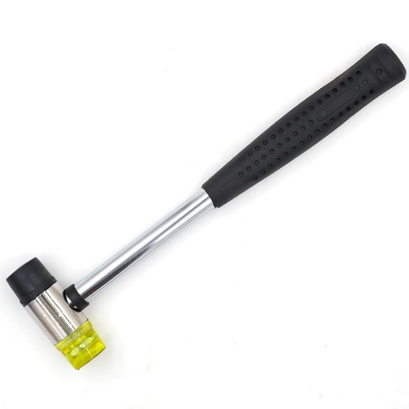 AKORD Rubber Mallet Hammer 25mm - Nonslip Grip Dual Mini Rubber and Nylon Head Face