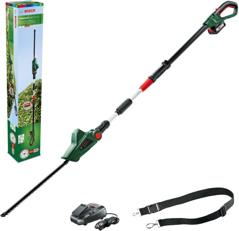 Bosch 06008B3070 Universal Hedge Pole 18, 18 V, Green