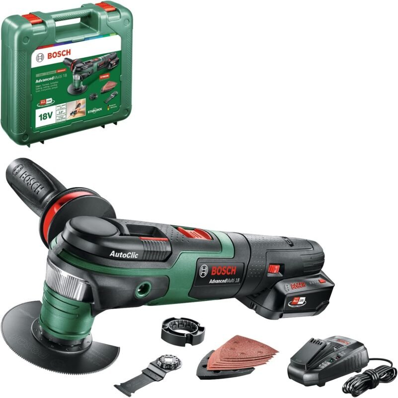 Bosch 603104071 Advanced Multi-18 Cordless Multifunction Tool with 18V Lithium-Ion Battery