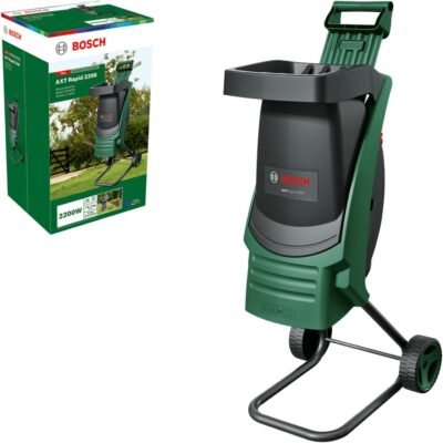 Bosch AXT Rapid 2200 Shredder (Powerful Shredding of Garden Debris; 2200W Motor)