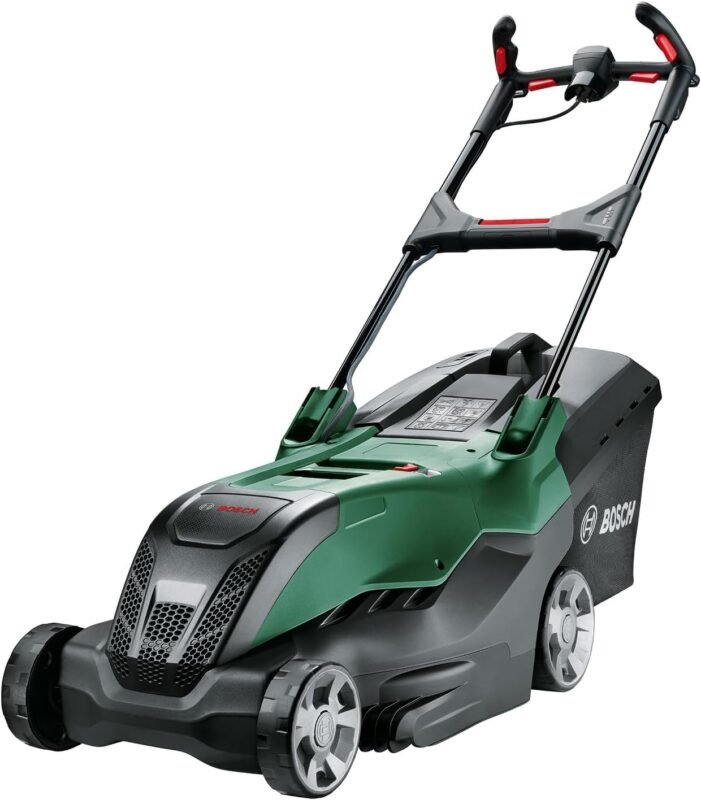 Bosch Lawnmower AdvancedRotak 650 (1700 Watts, Cutting Width: 40 cm, Cutting Height: 25-80 mm, Lawns up to 650 m², in Carton Packaging)