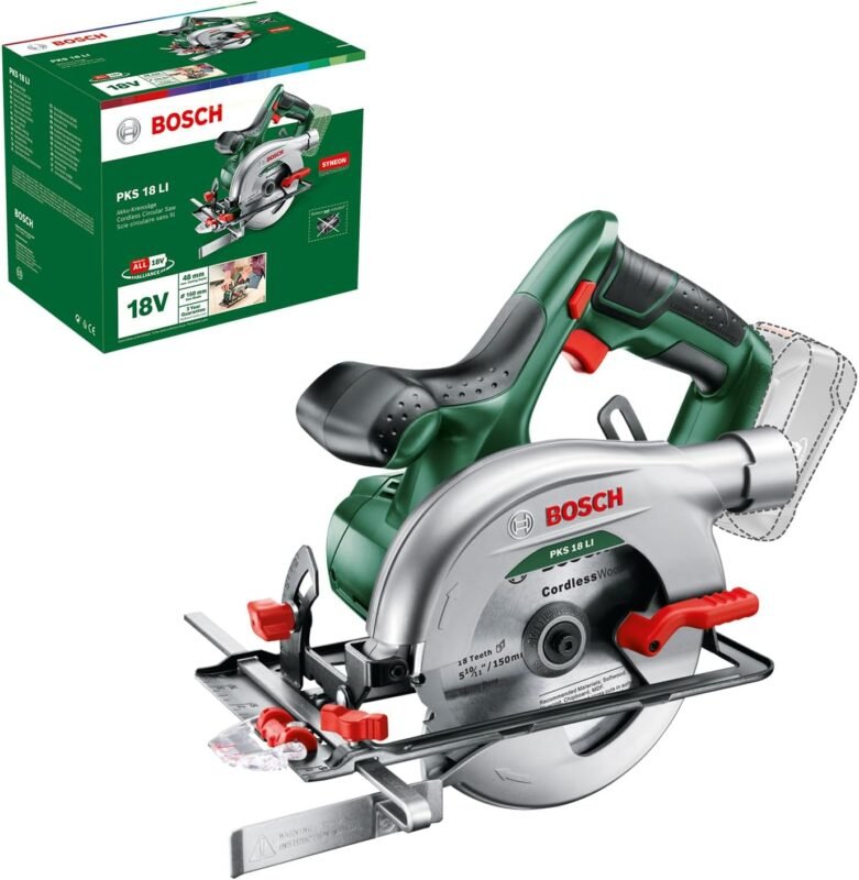 Bosch Cordless Circular Saw PKS 18 LI (no battery, 18 volt system, in cardboard box)