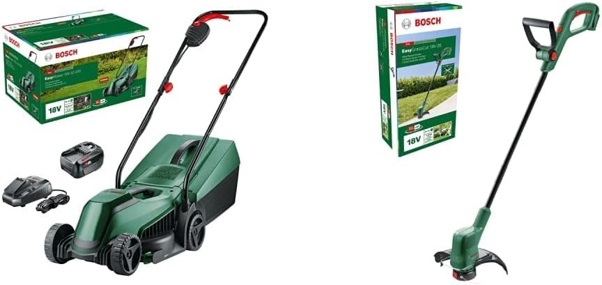 Bosch Cordless Lawnmower EasyMower 18V-32-200 (1x 4.0 Ah Battery, 18 Volt System, Cutting Width: 32 cm, in Carton Packaging)