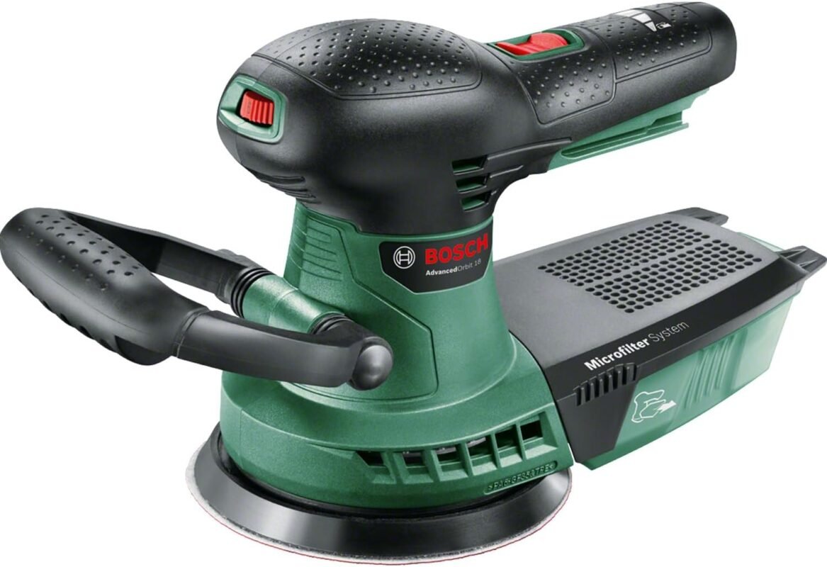 Bosch Cordless Orbital Sander Advanced Orbit 18 (No Battery, 18 Volt System, Cardboard Box)