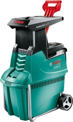 Bosch Garden Shredder AXT 25 TC (2500 W, Plunger for Trimmed Material, 53-litre Collection Box, Material Throughput: 230 kg/h, Max. Cutting Capacity: Dia. 45 mm, in Carton Packaging)