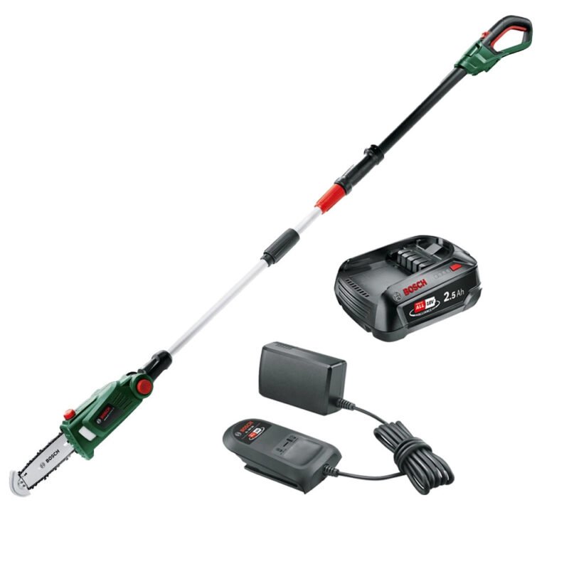 Bosch Home & Garden Universal Chain Pole 18 Cordless Pruner - Battery Included, Black, Norme, 06008B3100