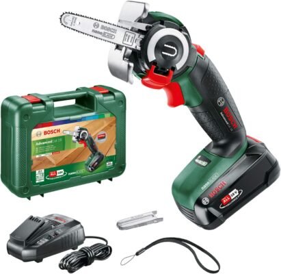 Bosch Home and Garden 18V Nanoblade Cordless Saw AdvancedCut, 18 Volt System, in Carrying Case, Green