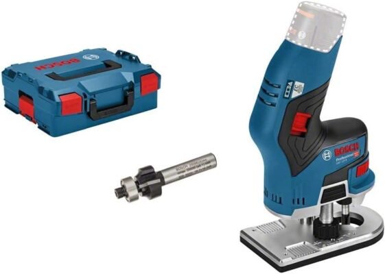 Bosch Professional GKF 12 V-8 Brushless 12V Router (Bare Tool, Carton) – Blue, Includes 6/8 mm Collets