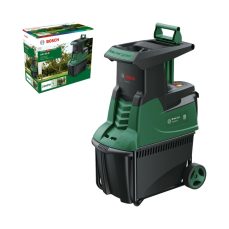 Bosch Quiet Garden Shredder AXT 25 D (2500 W; Suitable for Tough Wood and Thorny Shrubs; Integrated Collection Box 53L; in Carton Packaging)