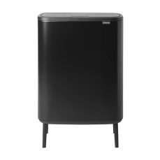 Brabantia Bo Touch Bin Hi - 60L Inner Bucket (Matt Black) Large Waste Kitchen Bin - Soft-touch