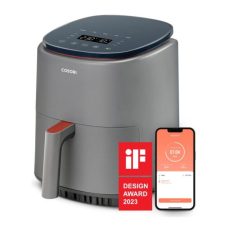 COSORI Air Fryer Lite 3.8L - 75-230℃, Amazon Exclusive, 7 Cooking Functions, Smart Control, 1500W, 1-3 Portions, Free with 110+ Online Recipes Cookbook, Dishwasher Safe, Grey