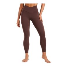 CRZ YOGA Women's Butterluxe Cross Waist Workout Leggings 25/28 Inches - V Cross High Waisted Gym Leggings Yoga Soft Leggings