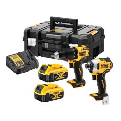 DEWALT 18V Twin Kit with 2 x 4Ah Batteries in TSTAK Case