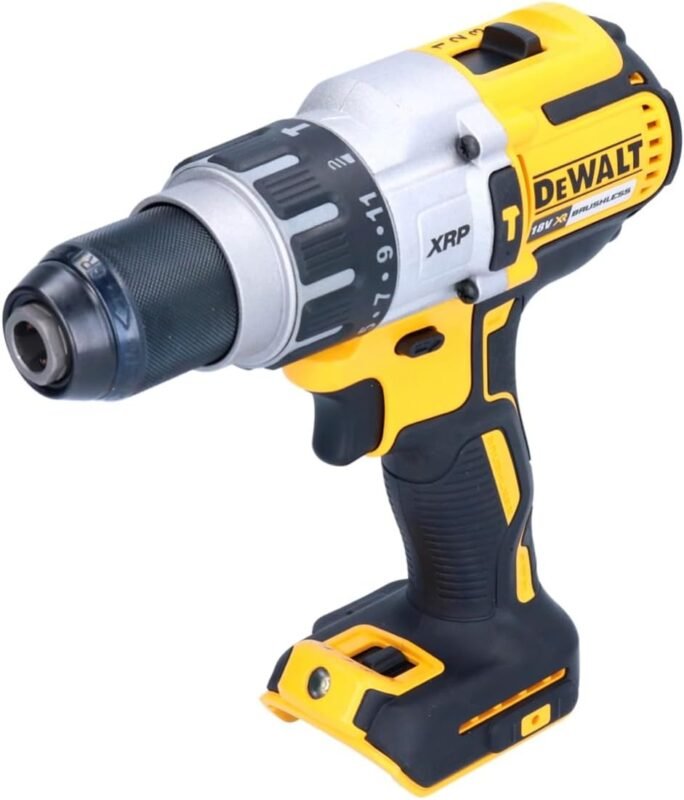 DEWALT DCD996N 18V XR 3-Speed Brushless Hammer Combi Drill (Body Only), 820 W, 18 V, Yellow/Black