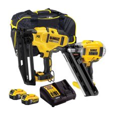 DEWALT DCK264B2T2 18V Brushless Nailer Twin Pack with two 5.0Ah batteries & Charger in Bag