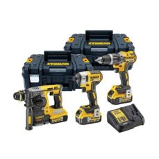 DEWALT DCK368P3T Triple Kit - 18V Cordless Tool Kit, Includes 3 Tools, 3 x 5Ah Batteries, Charger, and TSTAK Case