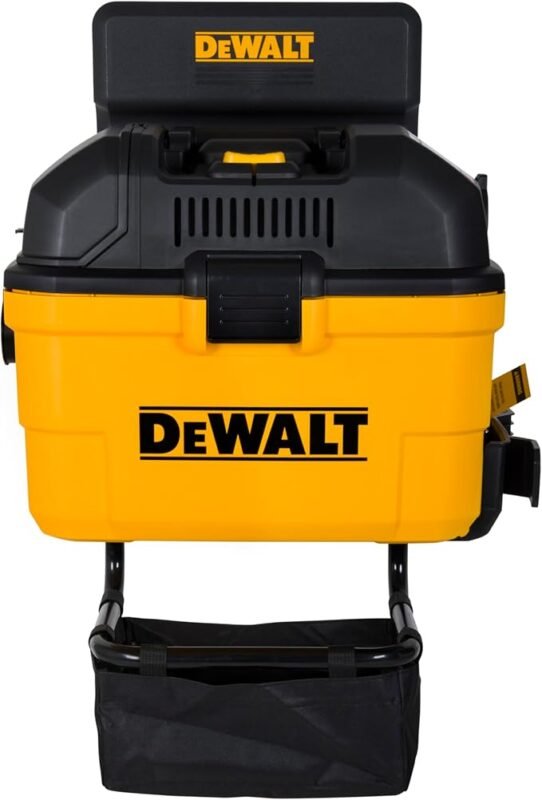 DEWALT Portable 23L Wet and Dry Vacuum Cleaner, Wall-Mounted Garage Vacuum Cleaner, 1100W, DXV23G, Detachable Lightweight Toolbox Wet and Dry Vac for Saw Dust in Workshop