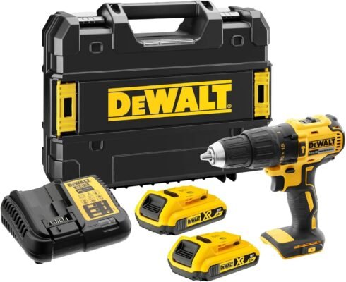 DEWALT 18V Cordless Lithium LXT Combi Drill with Hammer Action, Battery, Fast Charger & Heavy-Duty Carrying Case