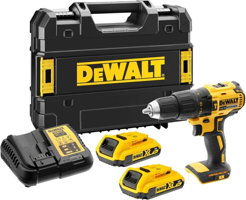 DEWALT 18V Cordless Lithium LXT Combi Drill with Hammer Action, Battery, Fast Charger & Heavy-Duty Carrying Case