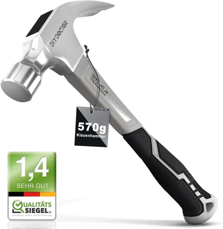 DIY Doctor Claw Hammer 20oz - 567 grams Straight Claw Hammer for Electricians, Carpenters for Home Improvement