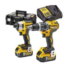 DeWalt DCK266P2T 18V XR Cordless Combi Drill & Impact Driver TSTAK Kit - 2 x 5Ah Li-ion Batteries