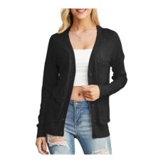 GRECERELLE Women's Summer Knit Cardigan - Classy Summer Evening Cardigan Beach Cover Ups with Buttons