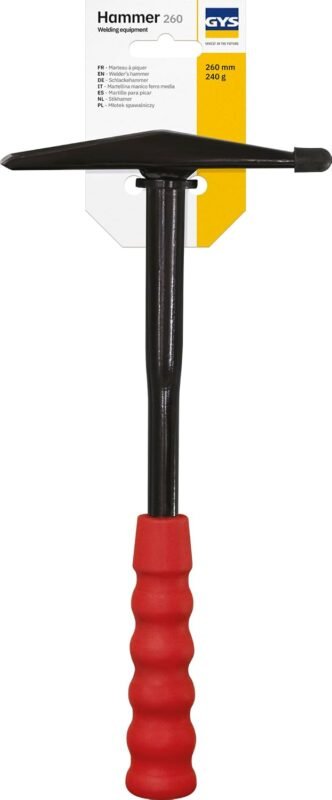 GYS Welding Chipping Hammer - Professional Forged Steel, Black
