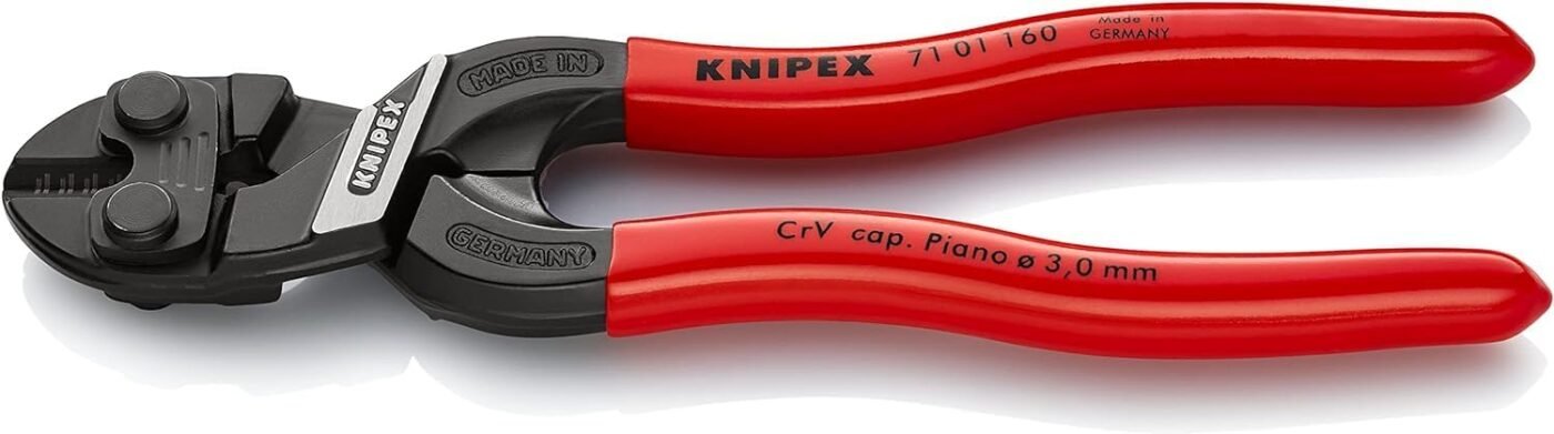 KNIPEX 71 01 160 CoBolt® S Compact Bolt Cutters - Plastic Coated Black Atramentized 160 mm