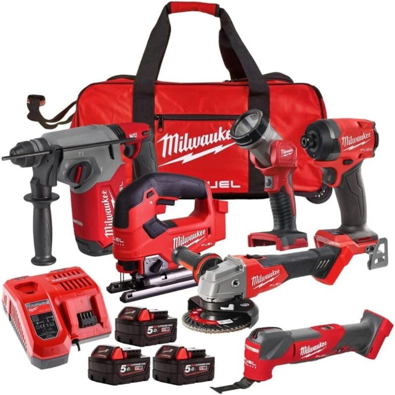 M18 FPP6D2-503B Fuel™ Powerpack 6-Piece Kit - 18V with 3 x 5.0Ah Li-ion Batteries