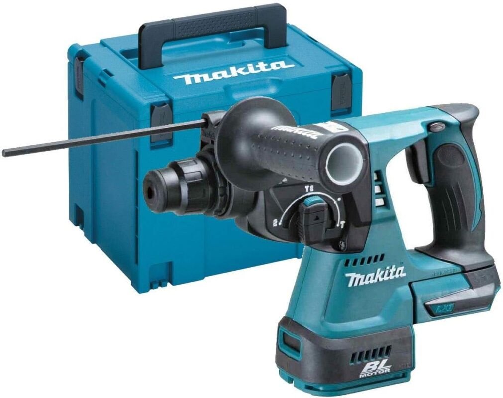 Makita DHR242 18V SDS+ Brushless Drill with 1 x 5Ah Battery, Charger, Case & Inlay
