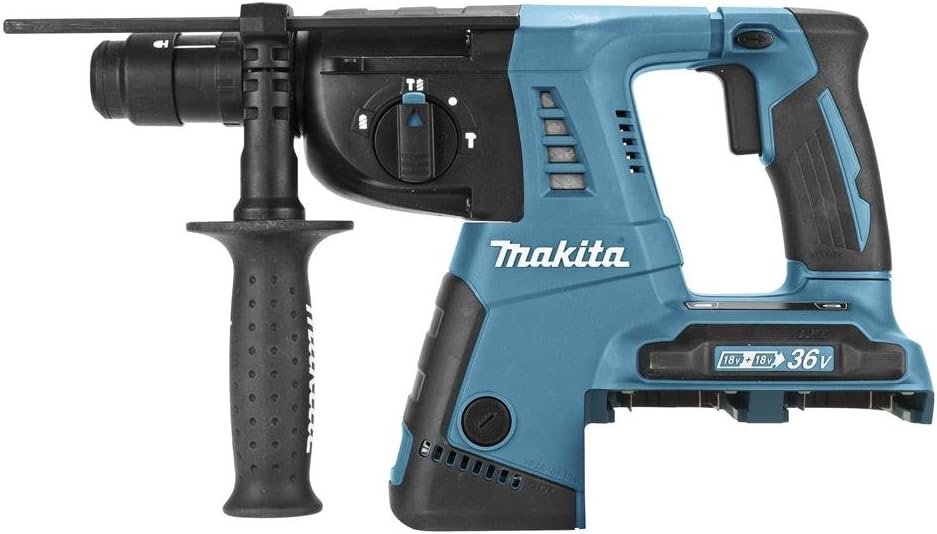 Makita DHR264ZJ Twin 18V Li-Ion LXT Rotary Hammer Supplied in A Makpac Case - Batteries and Charger Not Included