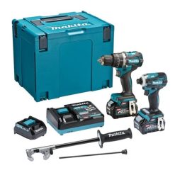 Makita DK0172G201 40V Max XGT 2 Piece Combo Kit - 2 x 2.5Ah Batteries, Charger, Interchangeable Adapter Set, Makpac Case