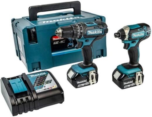 Makita DLX2131TJ 18V Li-ion LXT 2 Piece Combo Kit - Includes DHP482Z & DTD152Z, 2 x 5.0 Ah Batteries, Charger, Makpac Case