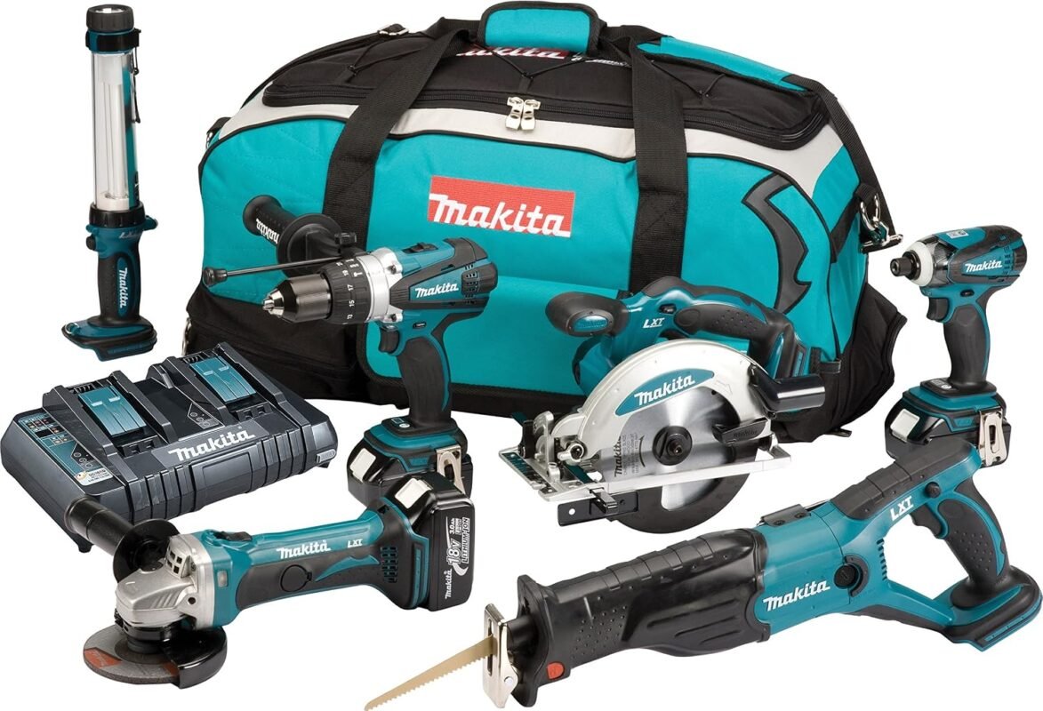 Makita DLX6000PM 18V Li-Ion Cordless Kit with Twin Charger and Kitbag (6-Piece)