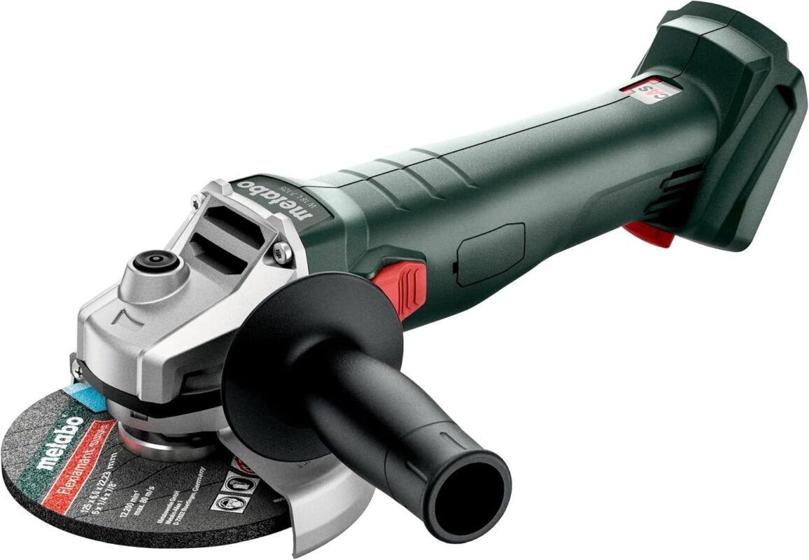 Metabo Cordless Angle Grinder W 18 LTX 7-125 (Without Battery, 18 V, Disc Diameter 125 mm, Idle Speed 8500 min⁻¹, Two-Handle) 602371850
