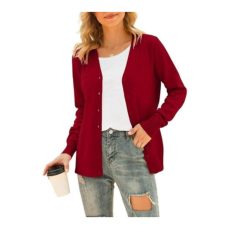PCEAIIH Women Casual Open Front Cardigans Long Sleeve Knitted Short Cardigan Soft Knitwear Sweater