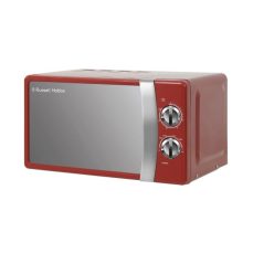 Russell Hobbs RHMM701R 17 Litre 700W Red Solo Manual Microwave with 5 Power Levels, Ringer & Timer