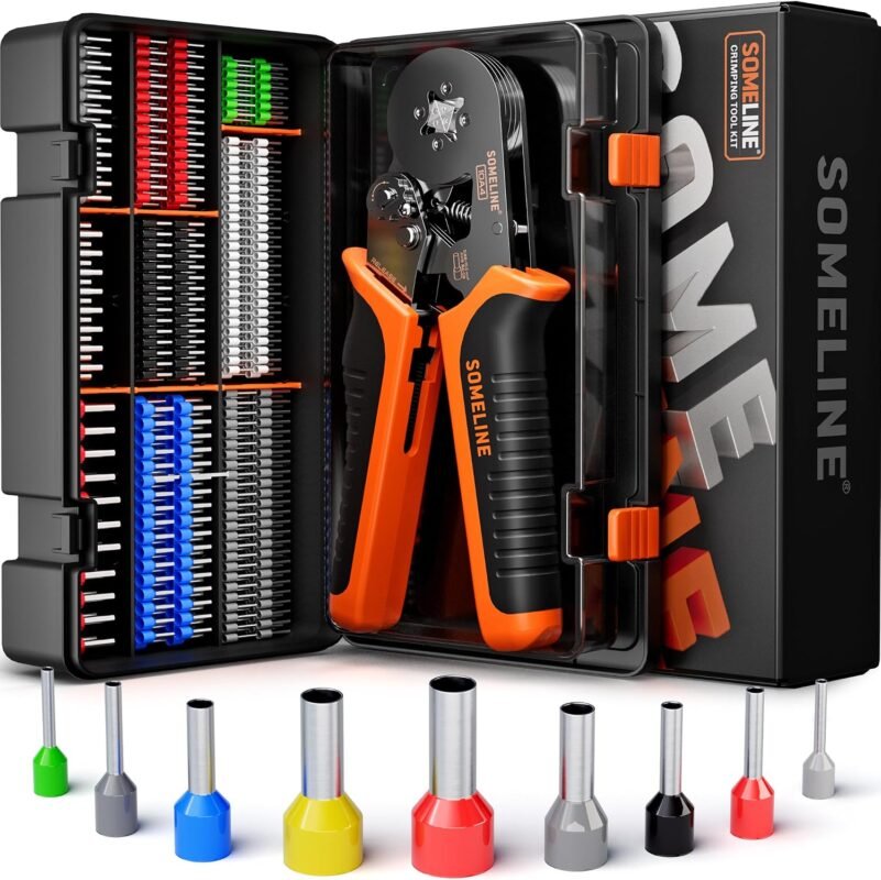 SOMELINE® Crimping Tools Set with 24 Types of Ferrules - Ferrule Pliers 0.25-10mm (AWG 24-8)
