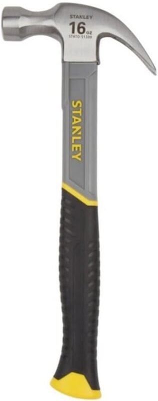 STANLEY STHT0-51309 16oz Fiberglass Curved Claw Hammer, 450g