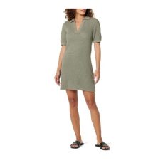 The Drop Women's Melia Collared Crochet Micro Mini Dress